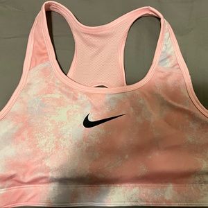 Pink Nike sports bra